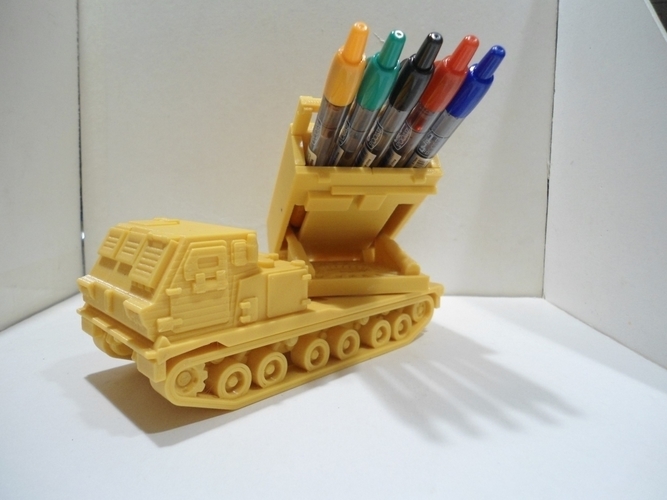 3d Printed Missiles Launcher Pen Pencil Holder By 3dprintlines - mb stationary missile launcher roblox