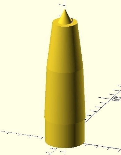 Estes PNC-55D Nosecone for Strike Fighter Rocket 3D Print 224937