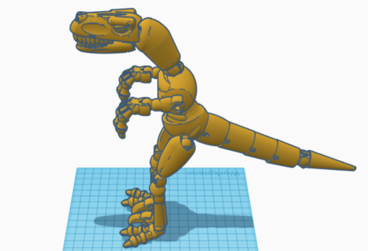 Connectable Dinosaur 3D Print 225110