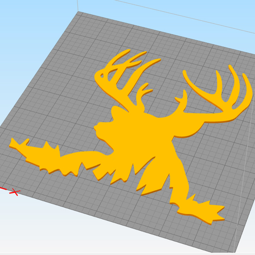 Deer Silhouette for wall art 3D Print 225177