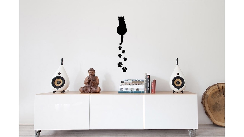 Walking cat wall decoration