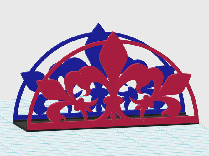 Stand for napkins "Fleur De Lis"  3D Print 22562