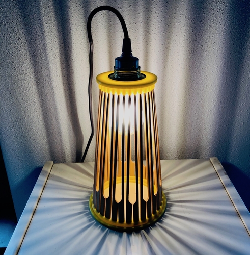 Bamboo hanging / desk lamp for E27 LED Filament 3D Print 225725
