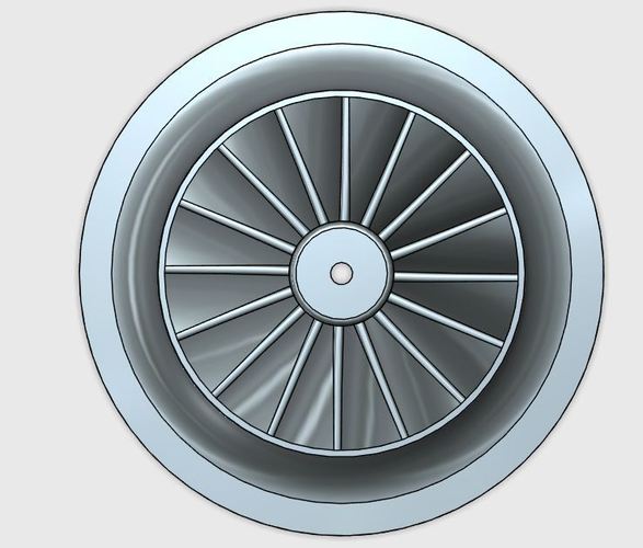 Impeller for centrifugal compressor 3D Print 22576