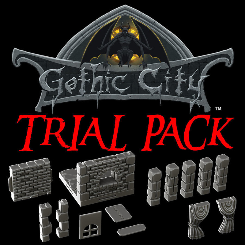 GOTHIC CITY (TILESCAPE 2.0) TRIAL - KICKSTARTER Now LIVE