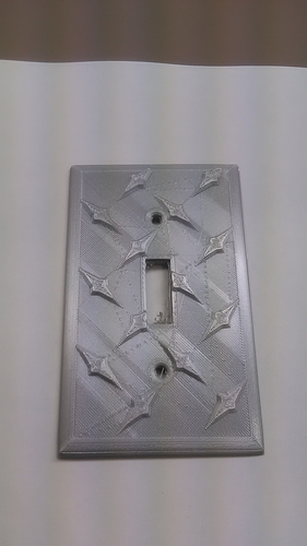 Diamond Plate Light Switch Cover 3D Print 225892