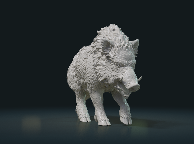 Wild Boar Figure 3D Print 225946