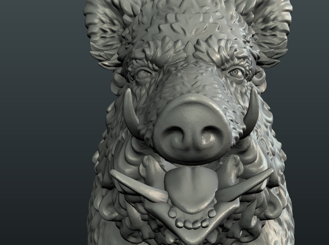 Wild Boar Figure 3D Print 225956