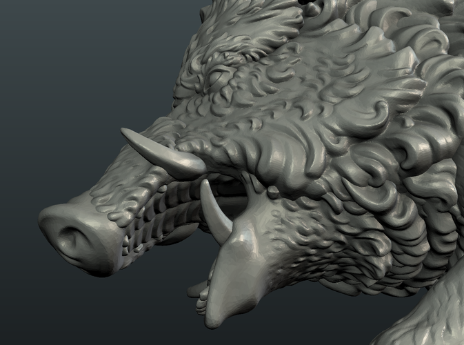 Wild Boar Figure 3D Print 225957
