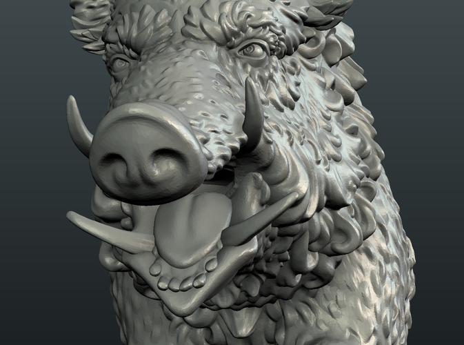 Wild Boar Figure 3D Print 225958