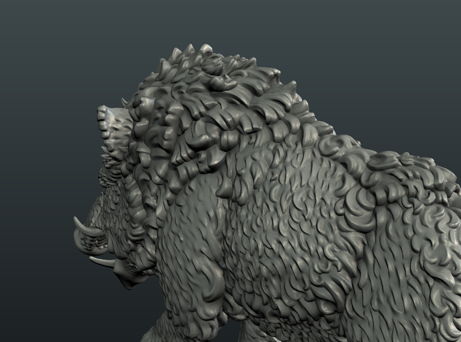Wild Boar Figure 3D Print 225959