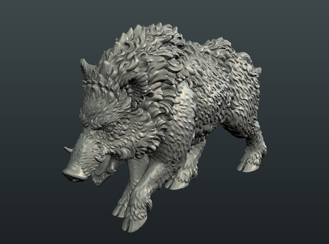 Wild Boar Figure 3D Print 225960