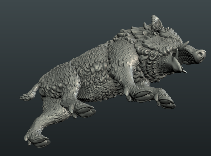 Wild Boar Figure 3D Print 225961
