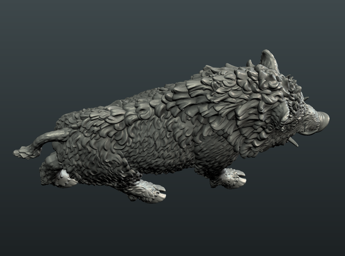 Wild Boar Figure 3D Print 225963