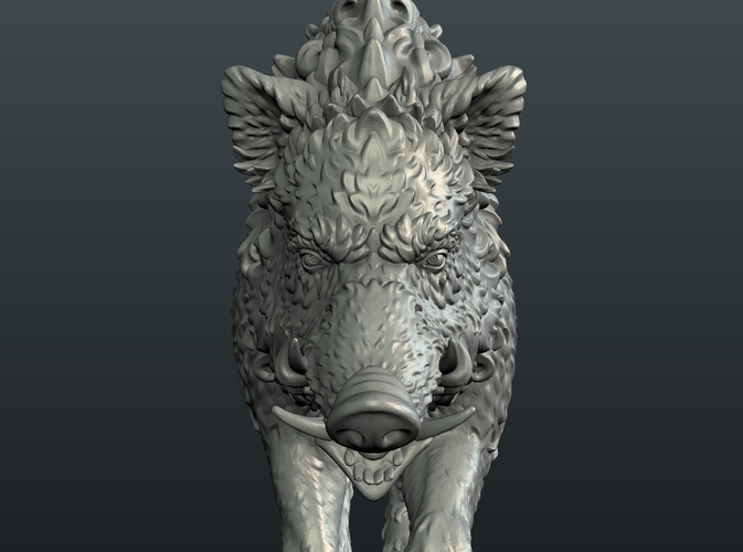 Wild Boar Figure 3D Print 225964