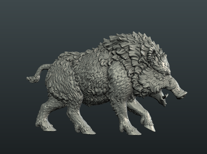 Wild Boar Figure 3D Print 225965