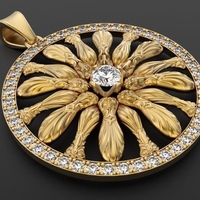 Pendant Wheel Art Nouveau - Thumbnail 2