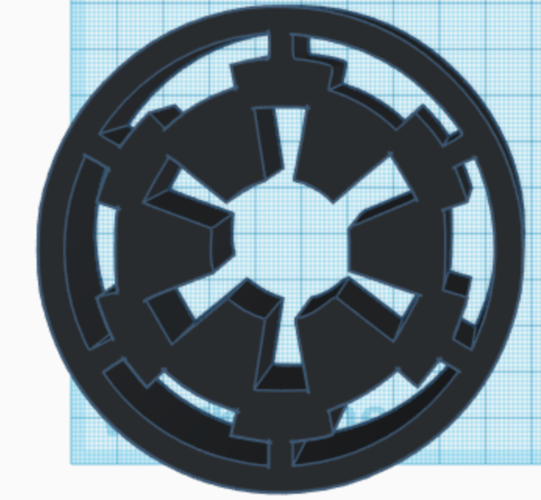 3d Printed The Empire From Star Wars Logo By Jordan Rivera Pinshape