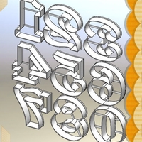 Beautiful Numbers 0-9_70mm-Cookie Cutters (Free) - Thumbnail 1