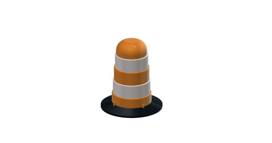 Traffic Barrel Drum 1/10