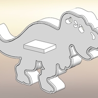Dinosaurs Tyrannosaur-stamp- Cookie cutters-100mm (Free) - Thumbnail 3