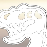 Dinosaurs Tyrannosaur-stamp- Cookie cutters-100mm (Free) - Thumbnail 4