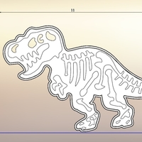Dinosaurs Tyrannosaur-stamp- Cookie cutters-100mm (Free) - Thumbnail 5