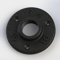 Small Practice 3D. P8. 3/4” black pipe floor flange 3D Printing 226126