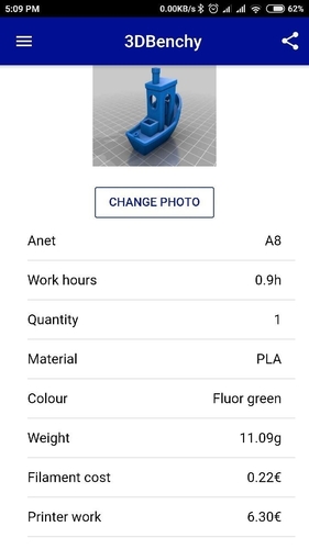 FREE APP  FILAMENT STOCK , CALCULATE COSTS, CREATE  BUDGETS 3D Print 226134