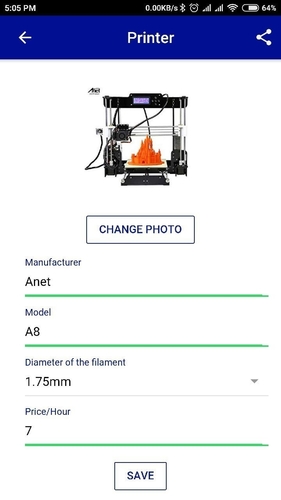 FREE APP  FILAMENT STOCK , CALCULATE COSTS, CREATE  BUDGETS 3D Print 226140