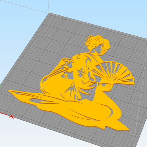 Geisha Japanese Lady wall art 3D Print 226161