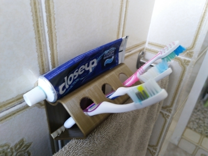 3+1 Toothbrush Holder 3D Print 226231