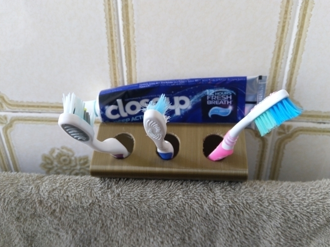 3+1 Toothbrush Holder 3D Print 226232