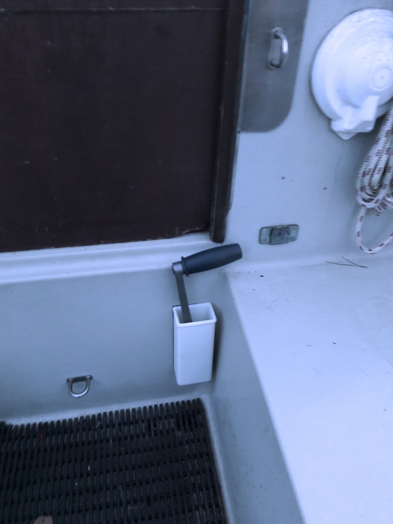 Sailing boat Winch handle holder