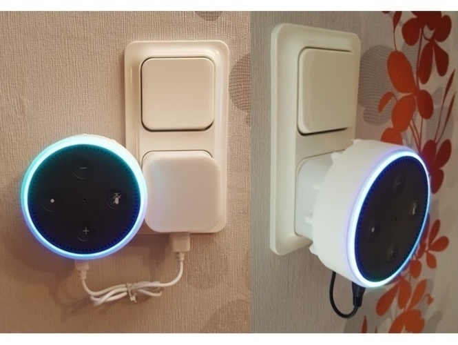 Amazon Echo Dot Vers. 1 + 2 Euro Plug Mount