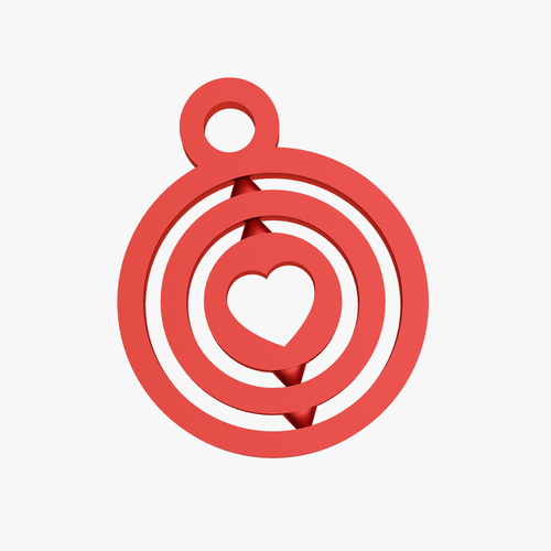 Heart symbol keychain
