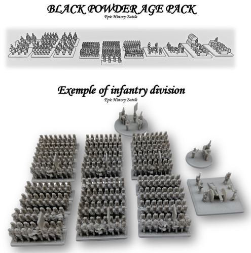 EpicHistoryBattle - Black powder age INFANTRY - 6mm figure 3D Print 226454