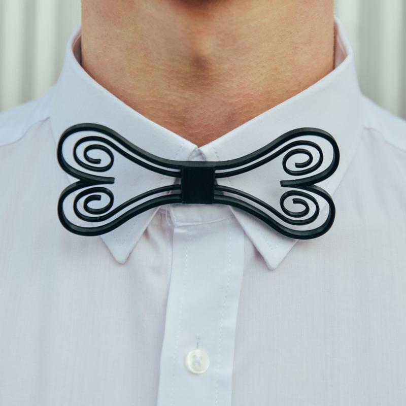 Spiral Heart Bow Tie
