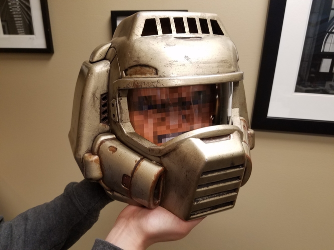 Classic Doom Guy Helmet 3D Print 226551