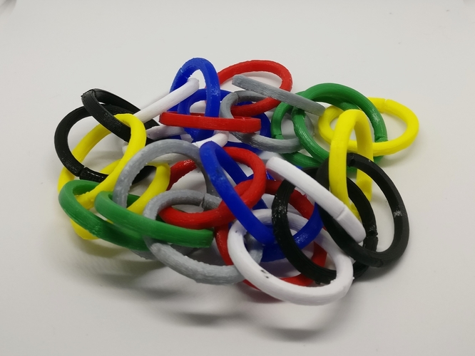 Split Rings for Magician's Chain 3D Print 226563