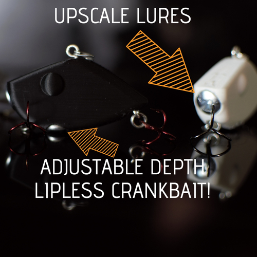 3D Printed ADJUSTABLE DEPTH BOLTED LIPLESS CRANKBAIT 2 INCH by upscalelures