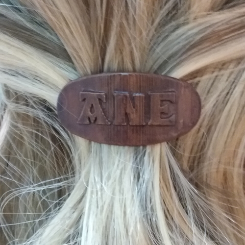 ANE Personalized Oval Hair Barrete 40-50