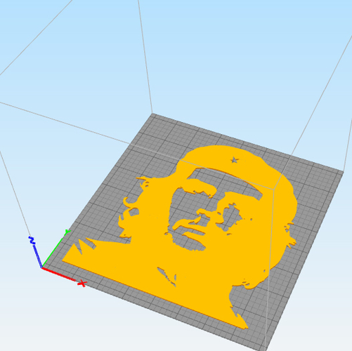 Che Guevara silhouette wall art 3D Print 226722