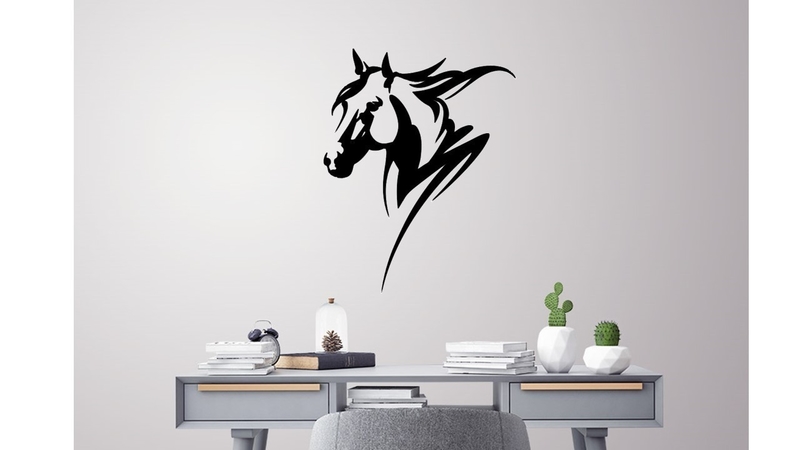 Horse head wall decoration