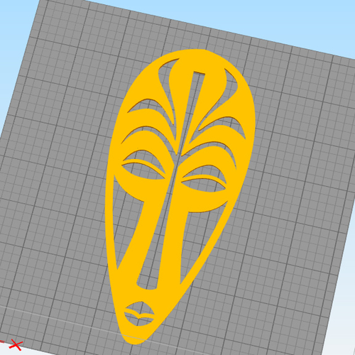 African masks  for wall decoration - set of 4 masks 3D Print 226729