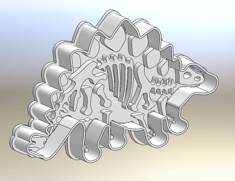 Dinosaurs-Bronezavr-stamp-Cookie cutters-100mm (Free)
