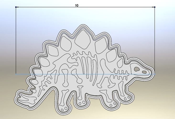 Dinosaurs-Bronezavr-stamp-Cookie cutters-100mm (Free) 3D Print 226767