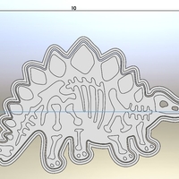 Dinosaurs-Bronezavr-stamp-Cookie cutters-100mm (Free) - Thumbnail 3