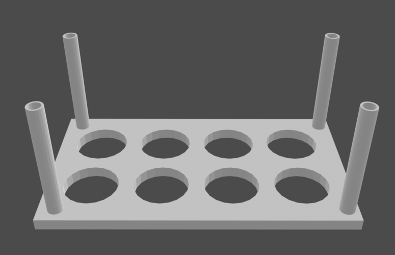 Test Tube holder for 3cm x 10 cm test tubes 3D Print 226831