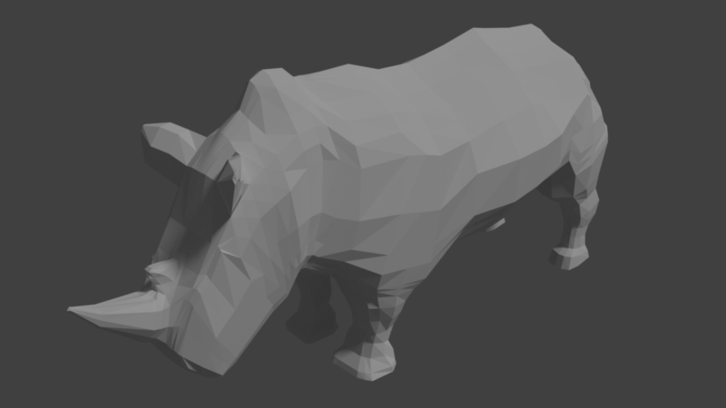 Practice 3D. P9. LowPolyRhino